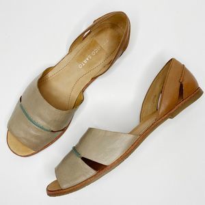 Franco Sarto Vivace d'Orsay Leather Flat Sandals
